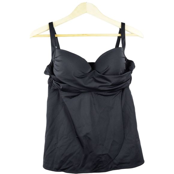 Soma Black Swim Criss Cross Tankini Top Size 36C NWT - Picture 3 of 9